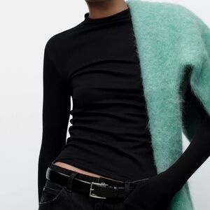 Zara black knit turtleneck